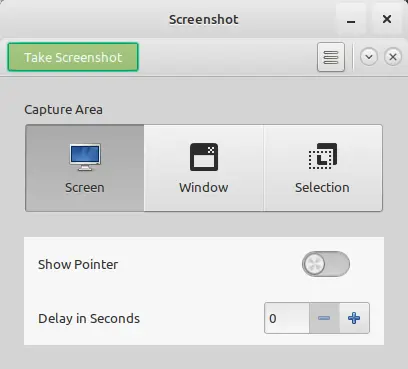 Bild: GNOME Screenshot nach dem Start.